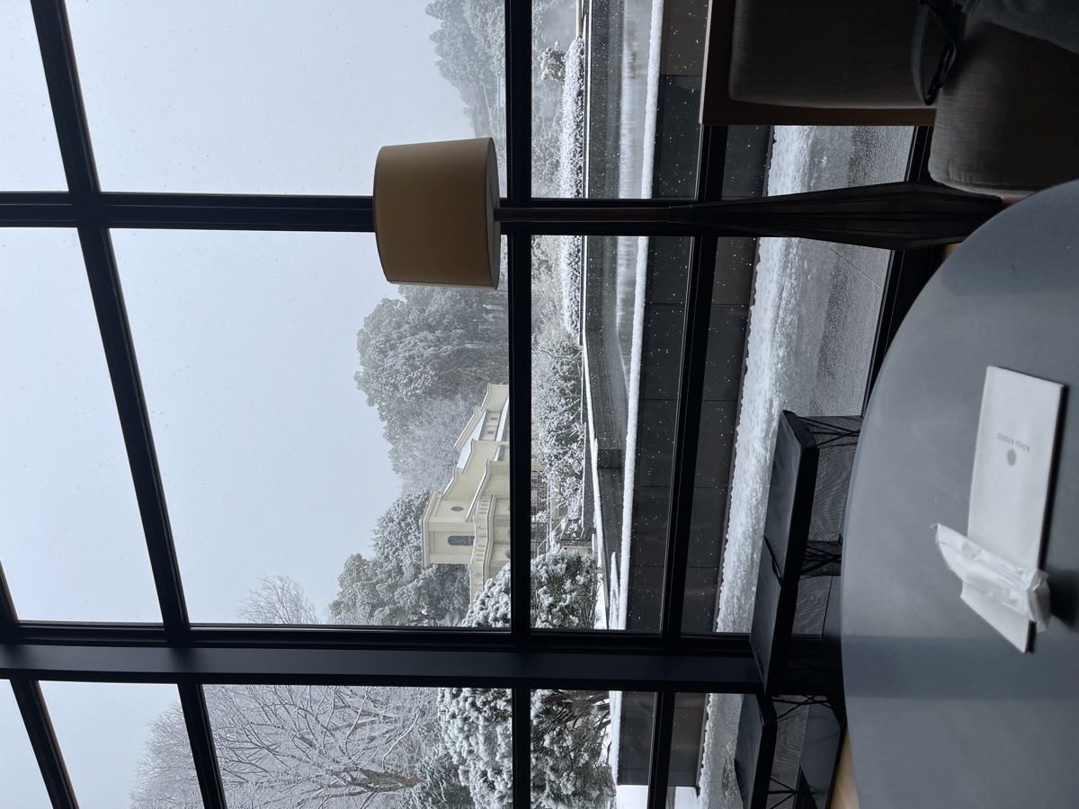 窓辺から見る雪景色
